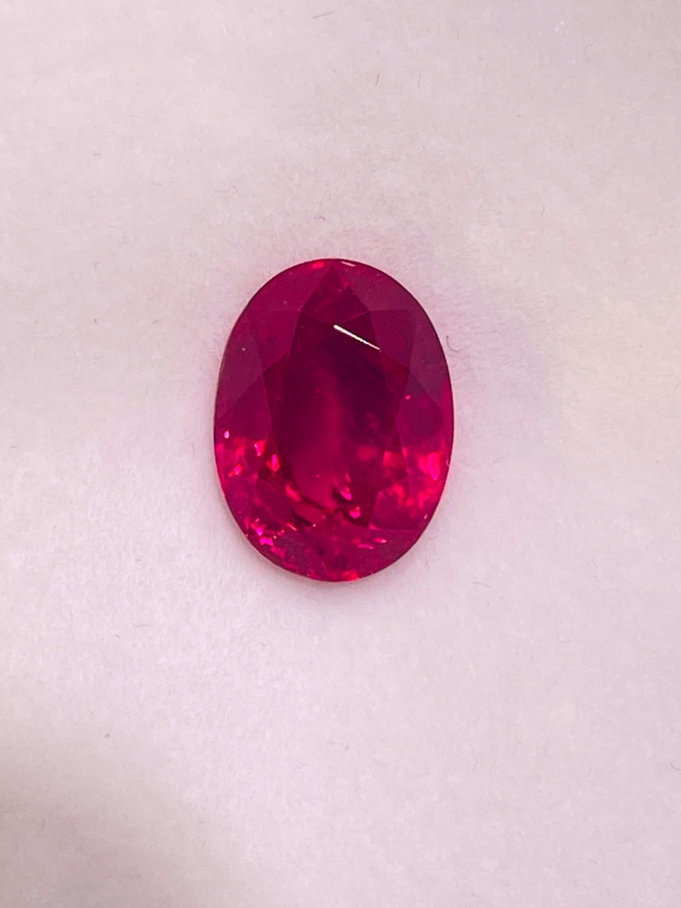 6.16 Ct Natural GRS Burma ruby unheated Collection Quality Gemstone en vente 3