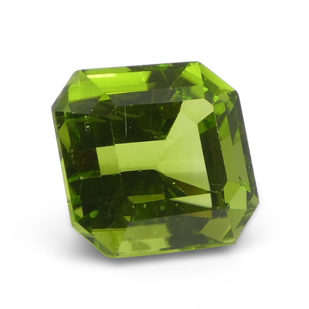 6,16ct Smaragdschliff gelblich grüner Peridot im Angebot 6