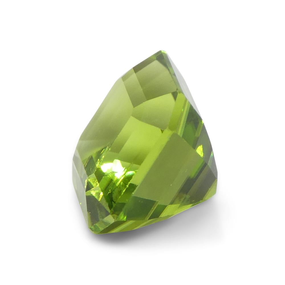 6.16ct Emerald Cut Yellowish Green Peridot from Sapat Gali, Pakistan For Sale 4