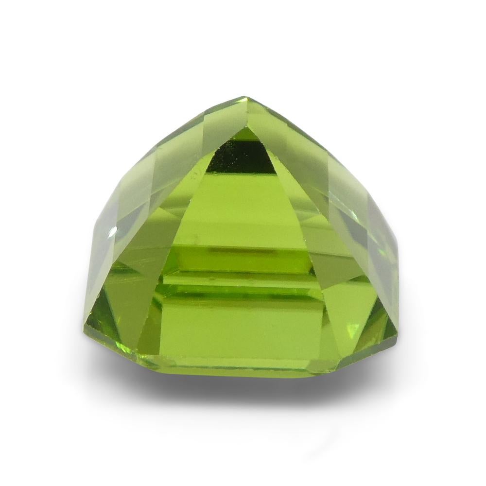 6.16ct Emerald Cut Yellowish Green Peridot from Sapat Gali, Pakistan For Sale 6