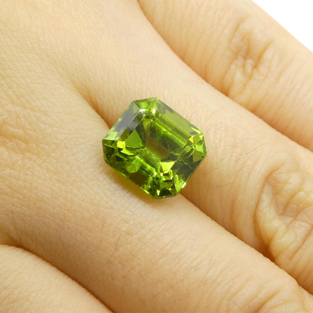 6,16ct Smaragdschliff gelblich grüner Peridot im Zustand „Neu“ im Angebot in Toronto, Ontario