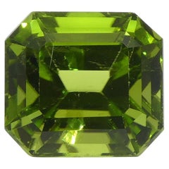 6.16ct Emerald Cut Yellowish Green Peridot from Sapat Gali, Pakistan