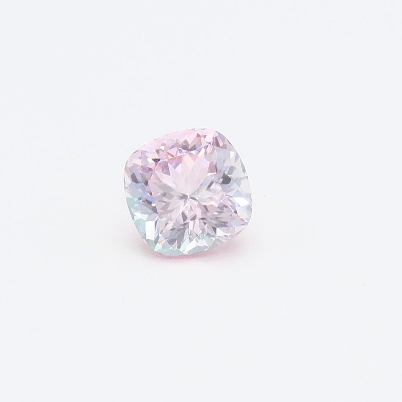 Cushion cut 6.17ct. pink tourmaline from Afghanistan. Bi-color pink with white that shows at the edges of the stone when it is rotated. Photographs can not capture the actual brilliance of this gemstone. 

1 Cushion cut tourmaline, approx. total