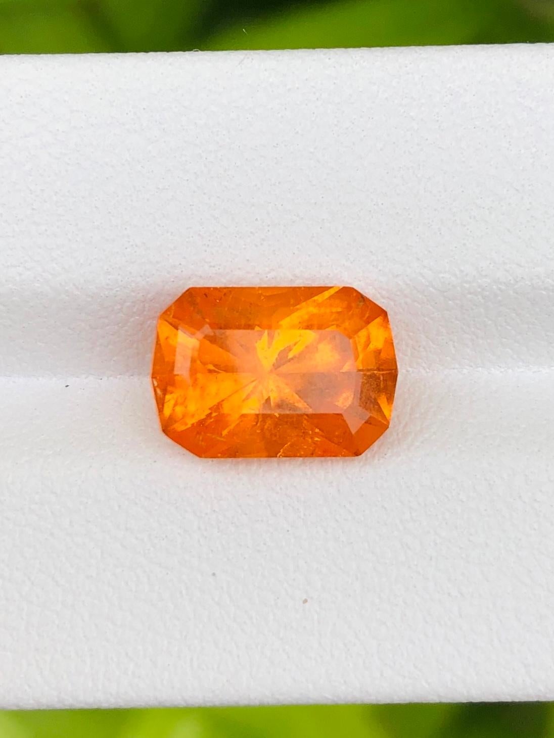 6,17 Karat Natürlicher Spessartit Granat Fanta- orange Edelstein Auge sauber Qualität im Angebot 5