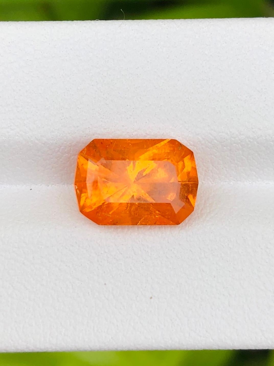 6,17 Karat Natürlicher Spessartit Granat Fanta- orange Edelstein Auge sauber Qualität im Angebot 6