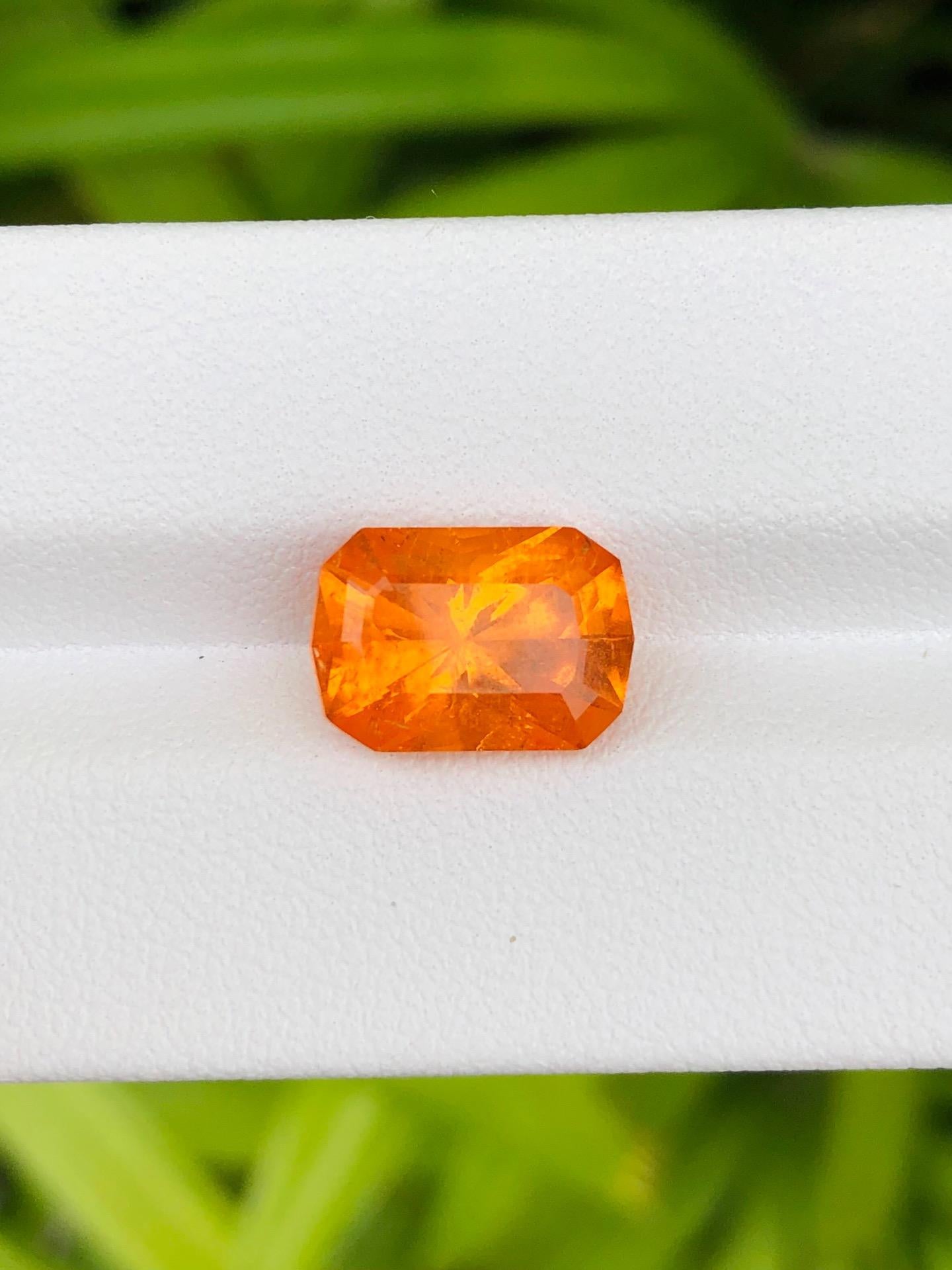 6,17 Karat Natürlicher Spessartit Granat Fanta- orange Edelstein Auge sauber Qualität im Zustand „Neu“ im Angebot in bangkok, TH