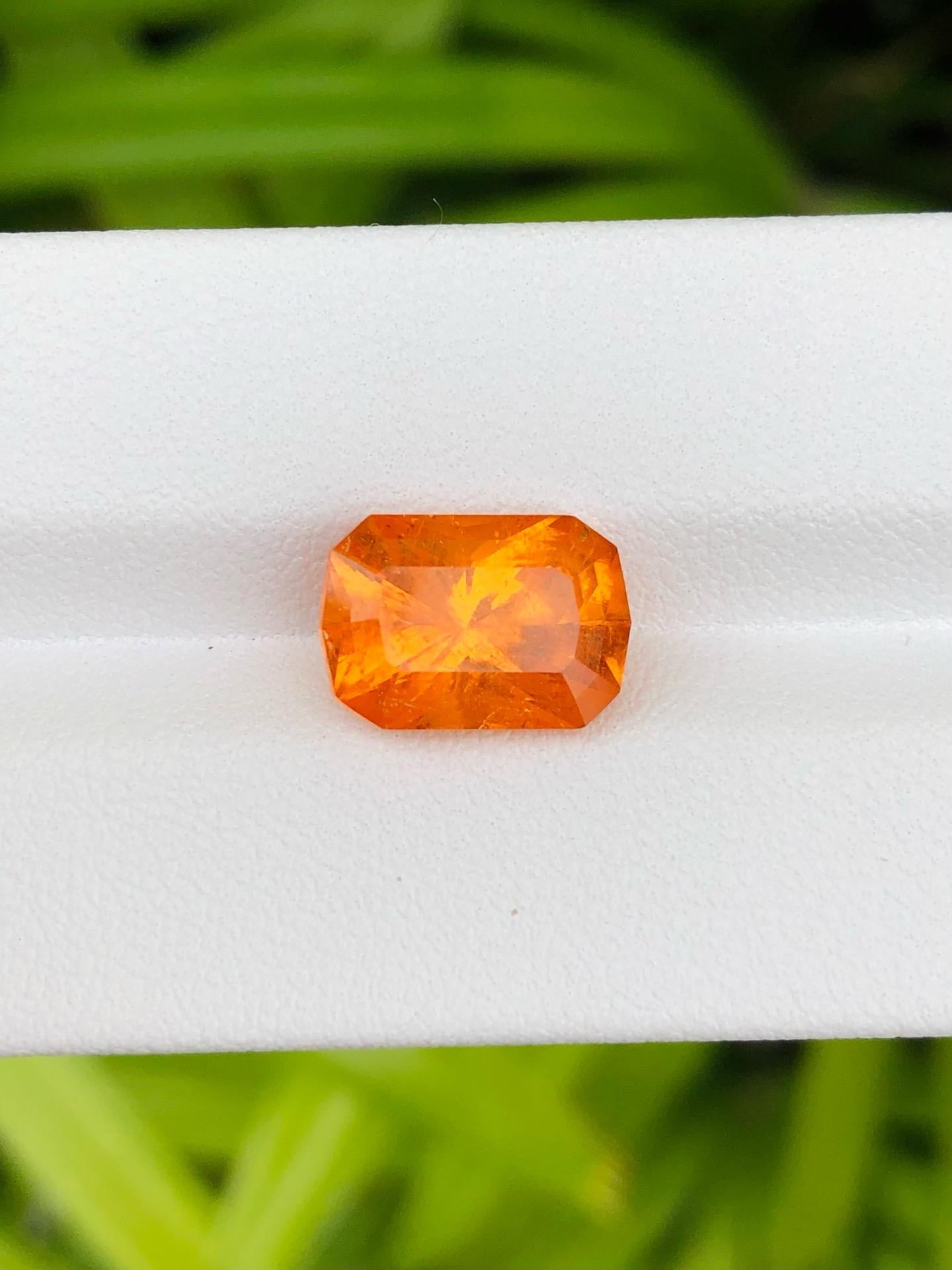 6,17 Karat Natürlicher Spessartit Granat Fanta- orange Edelstein Auge sauber Qualität im Angebot 1