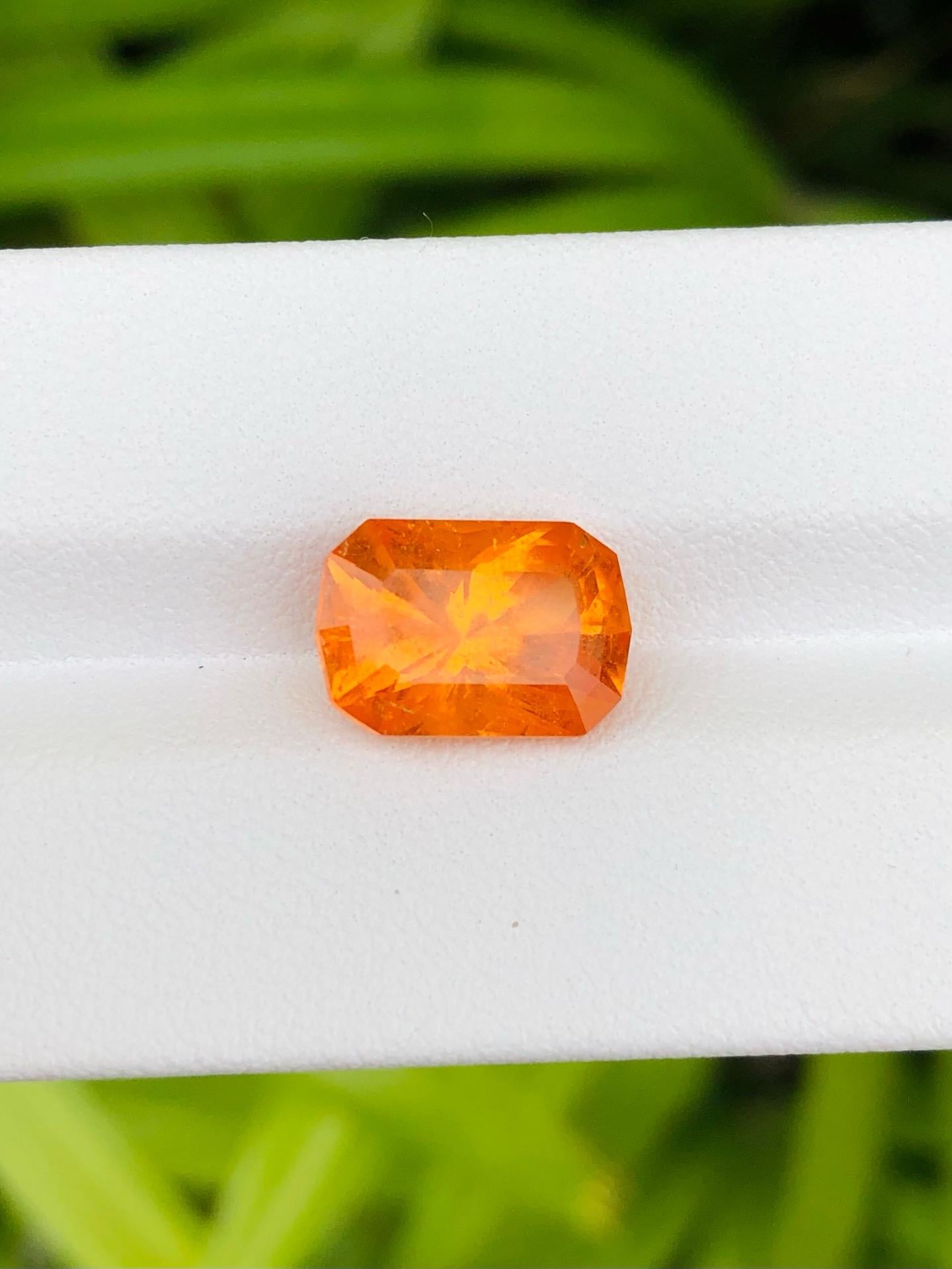 6,17 Karat Natürlicher Spessartit Granat Fanta- orange Edelstein Auge sauber Qualität im Angebot 2