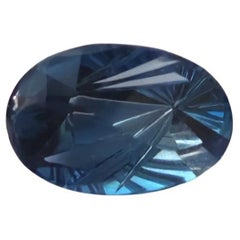 6.17 ct Oval London Blue Topaz 14X10 Fantasy Cut