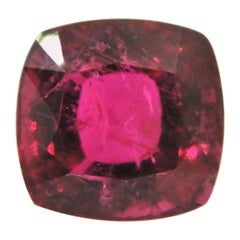 6.18 Carat Cushion Cut Rubellite Loose Gemstone