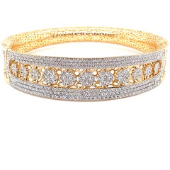 6,19 Karat Diamant Gelbgold Manschettenarmband