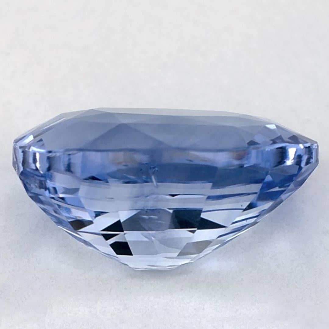 6.19 Ct Blue Sapphire Oval Loose Gemstone In New Condition For Sale In Fort Lee, NJ