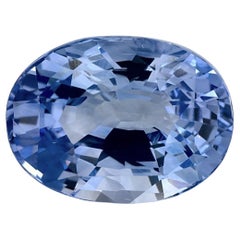 6.19 Karat Blauer Saphir Oval Loser Edelstein