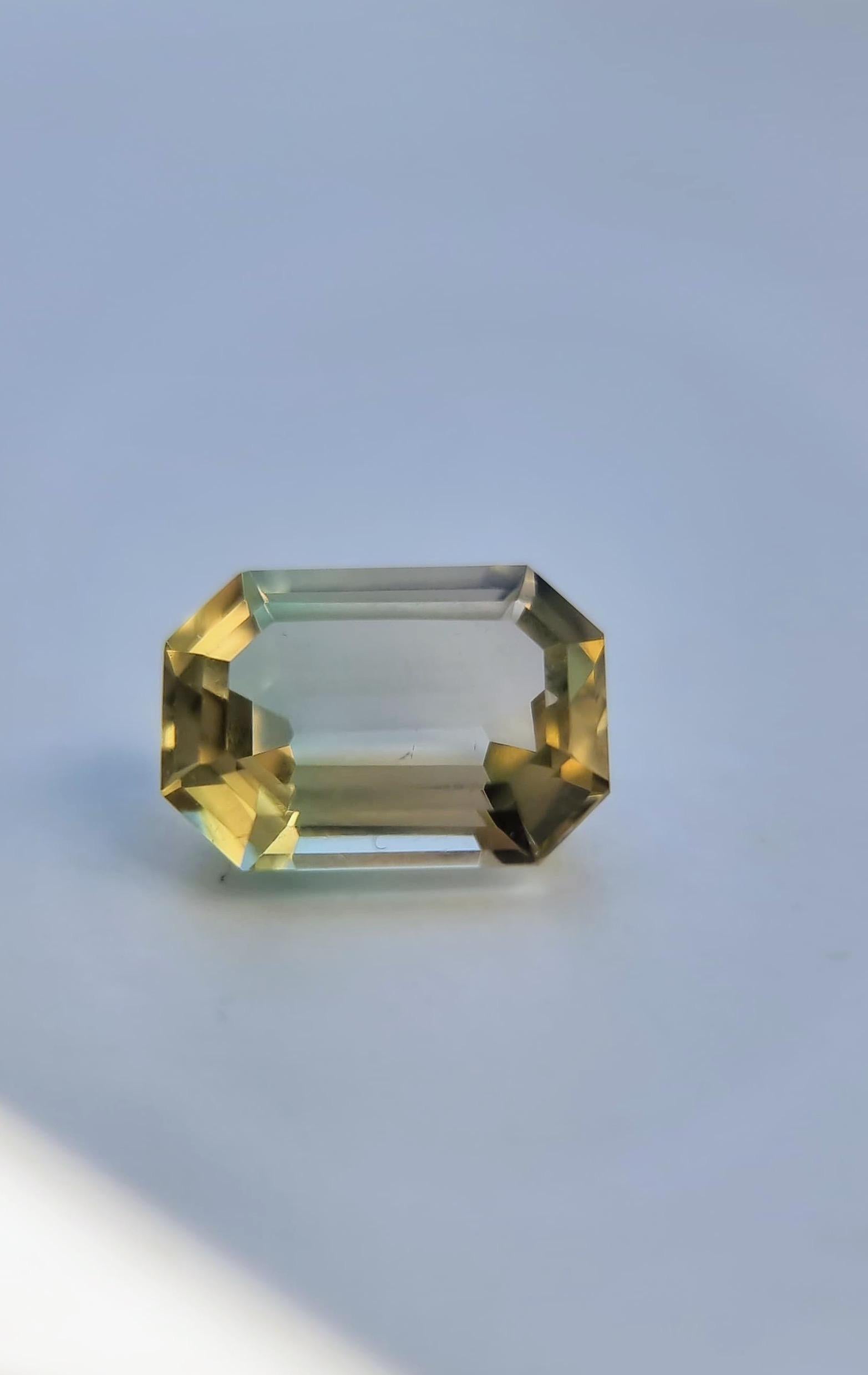6.10ct Natürlicher zweifarbiger Turmalin - Präzisionssmaragdschliff

Dieser auffällige 6,10-karätige zweifarbige Turmalin ist ein seltenes Sammlerstück, das so geschliffen wurde, dass seine einzigartige Farbzonierung optimal zur Geltung kommt. Der