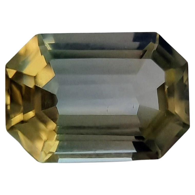 6.1ct Tourmaline naturelle bicolore - Taille émeraude de précision
