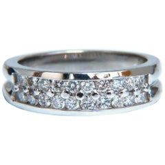 .61 Carat Natural Diamonds Flat Band Round Cuts 14 Karat