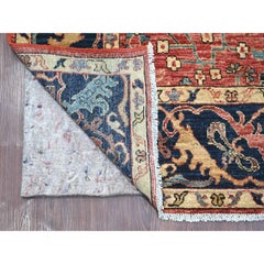 6'1"x11'7" Red Aryana Grade Sarouk Fereghan Design Hand Knotted Wool Runner Rug