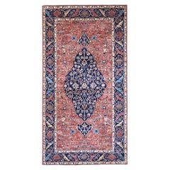 6'1"x11'7" Red Aryana Grade Sarouk Fereghan Design Hand Knotted Wool Runner Rug