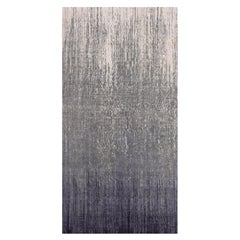 6
1 "x12
1" Grau, Reine Wolle Handgeknüpft, Modernes Ombre Design Breiter Läufer Teppich
