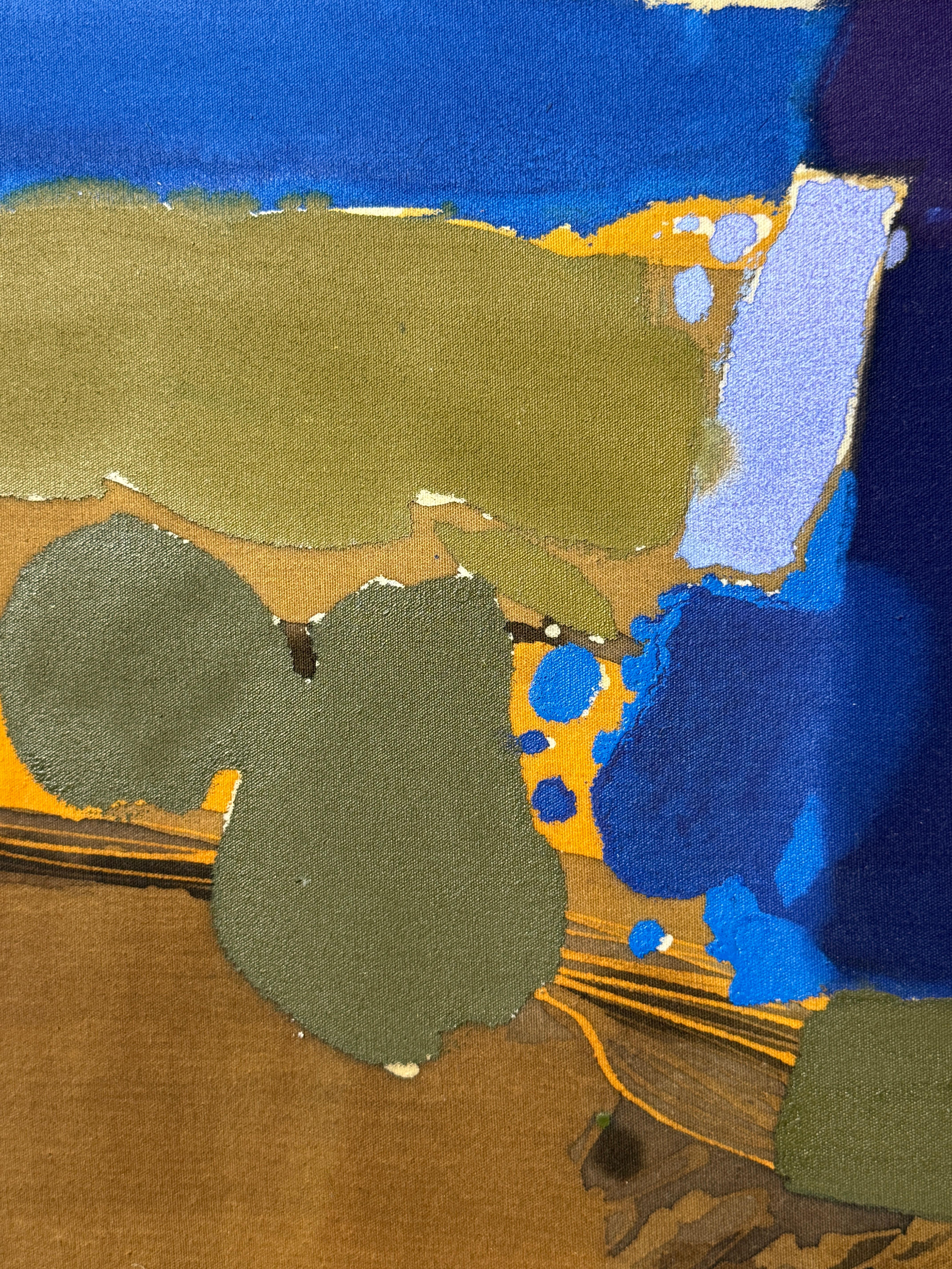61x51 Peinture acrylique abstraite originale du milieu du siècle par Ray Frost Fleming en vente 4
