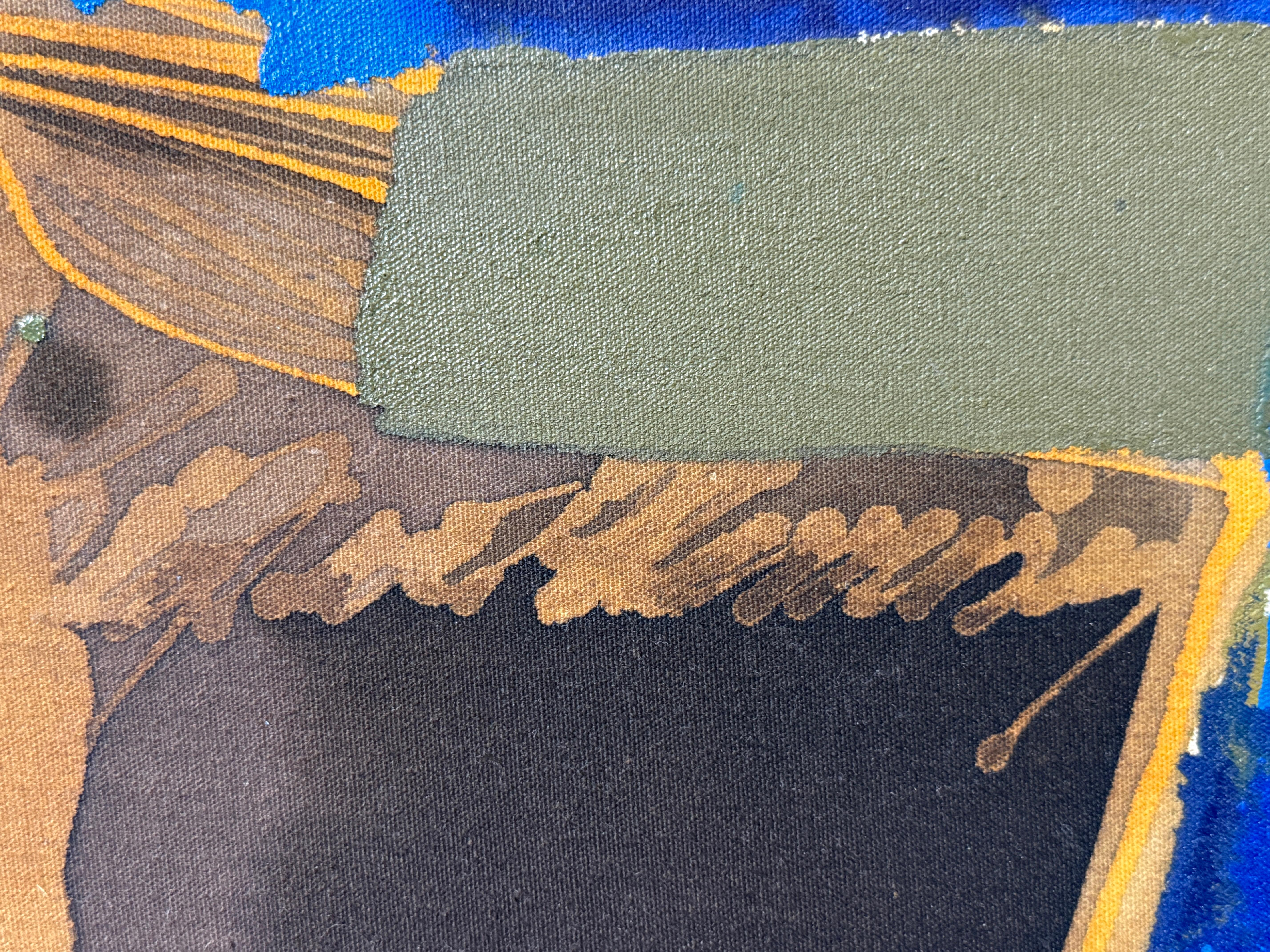 61x51 Peinture acrylique abstraite originale du milieu du siècle par Ray Frost Fleming en vente 5