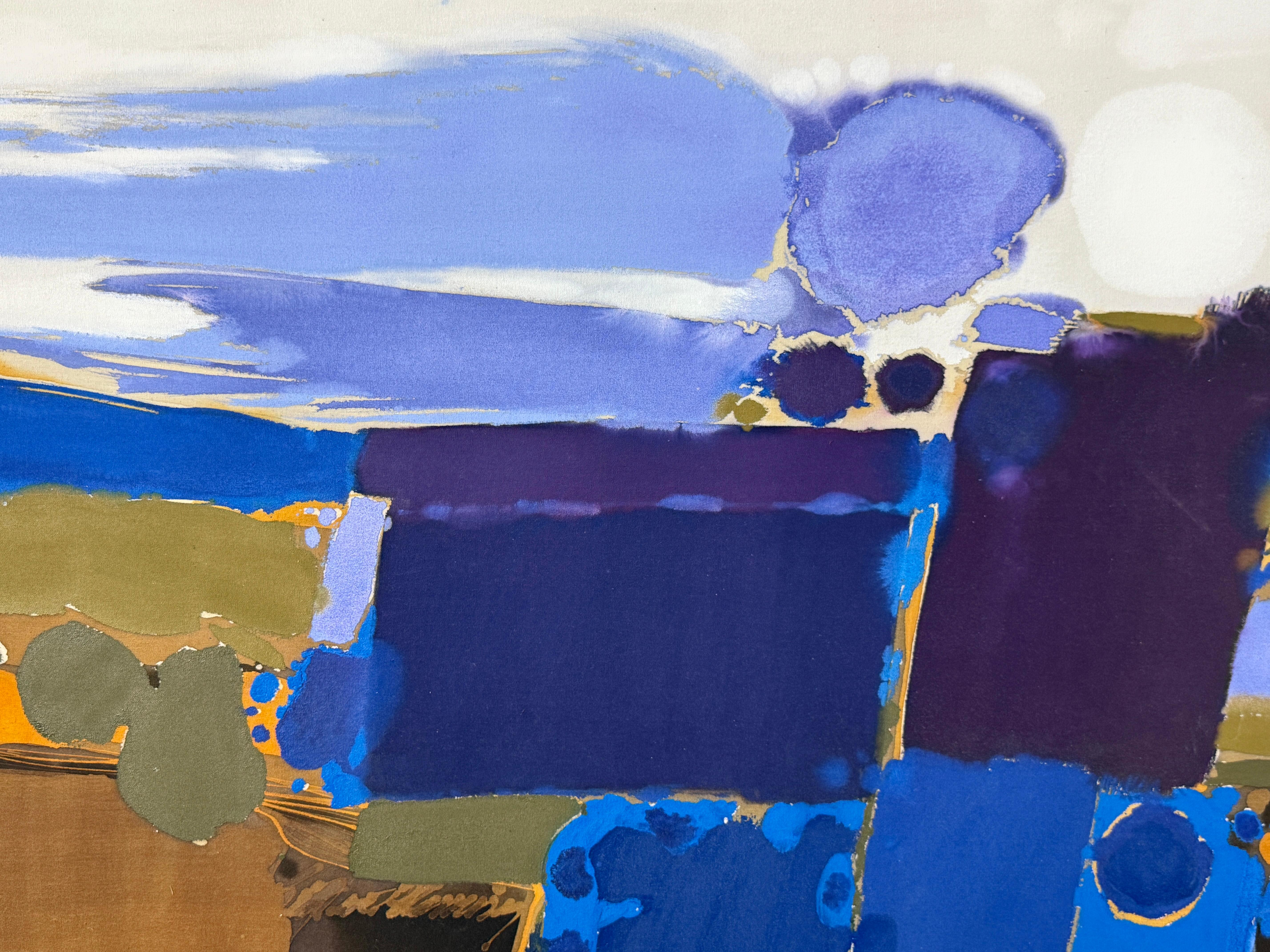 20ième siècle 61x51 Peinture acrylique abstraite originale du milieu du siècle par Ray Frost Fleming en vente
