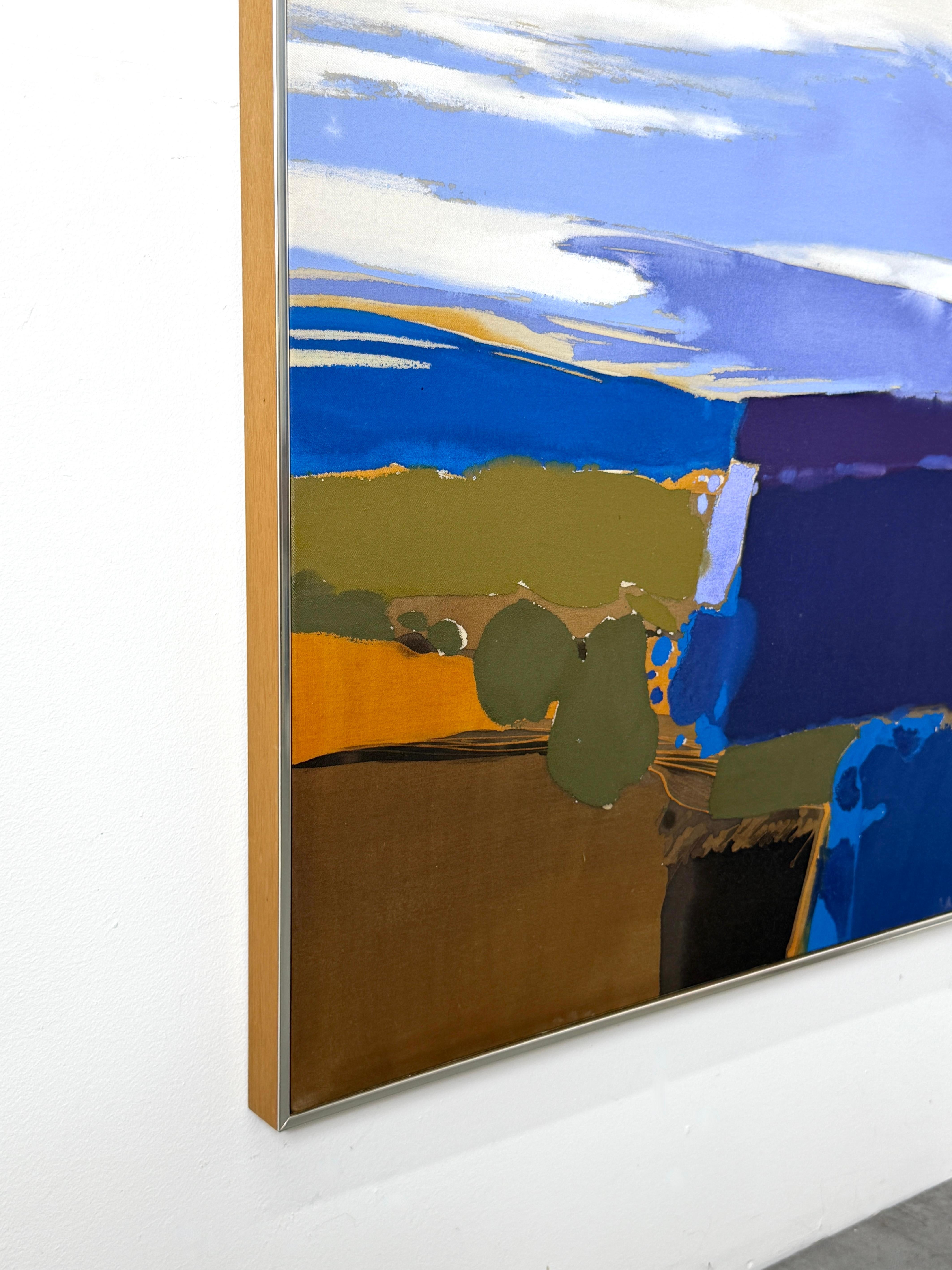 61x51 Peinture acrylique abstraite originale du milieu du siècle par Ray Frost Fleming en vente 2