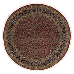 6
1"x6
1" Hand Knotted All Over Herat Design New Zealand Wool Round Oriental Rug 6
1"x6
1" Hand Knotted All Over Herat Design New Zealand Wool Round Oriental Rug