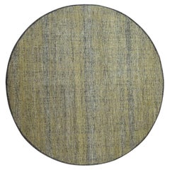 Tappeto rotondo in pura lana 6
1 "x6
1" Honey Brown annodato a mano con un disegno di erba distorta