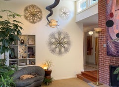 61"x61" Metal Wall Sculpture in Stainless, Bronze and Brass #694