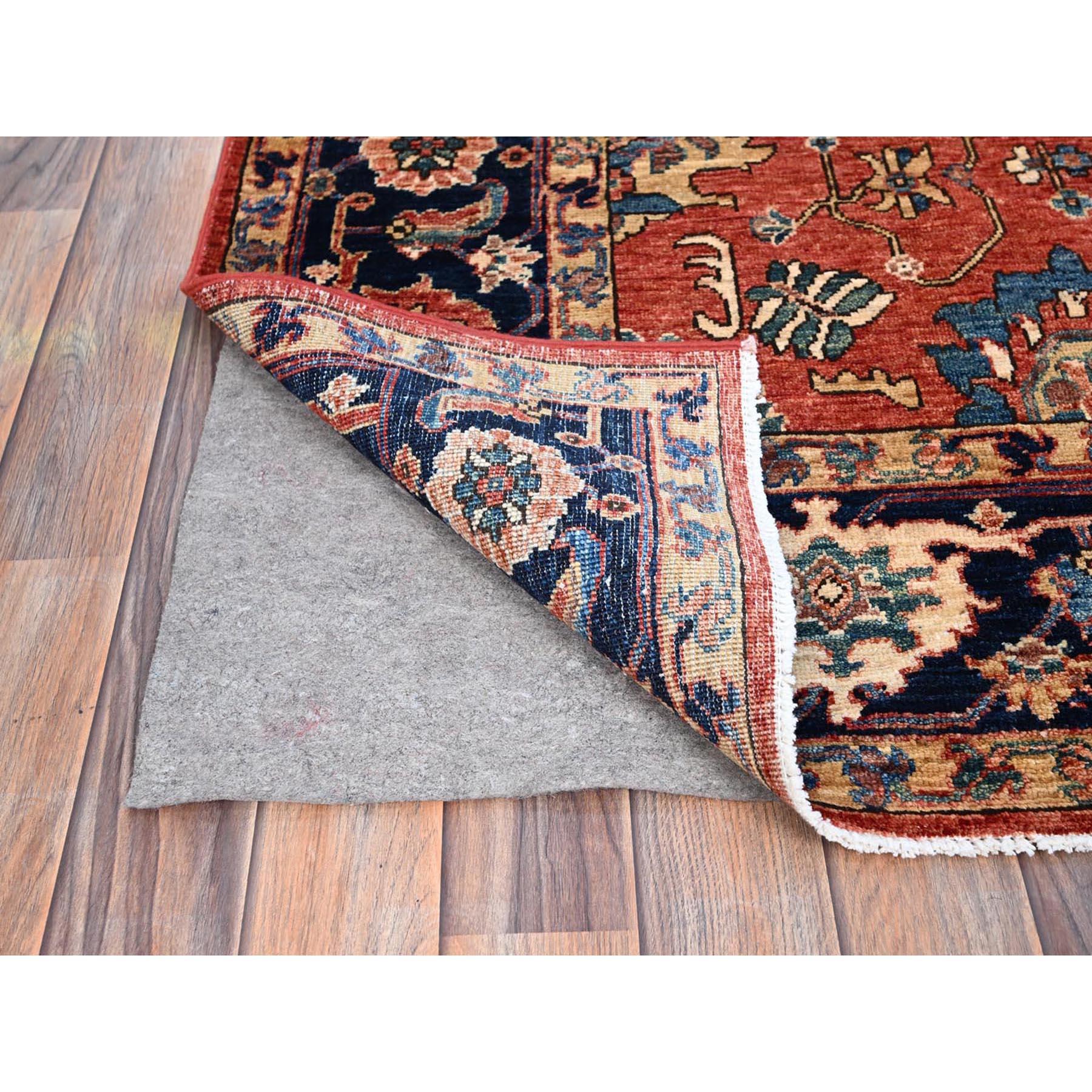 Afghan Tapis oriental noué à la main rouge Heris All Over Design Ghazni 6'1