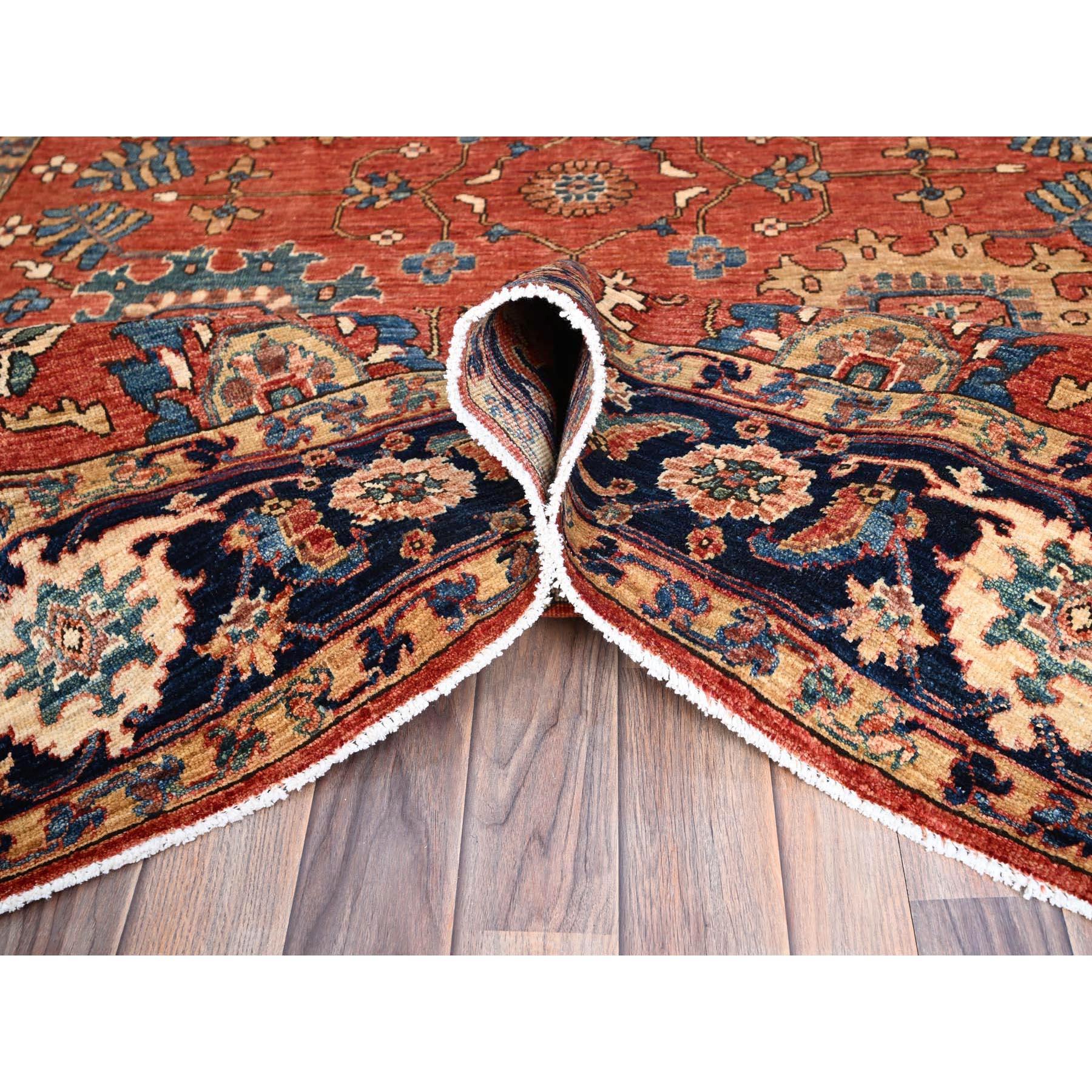 Noué à la main Tapis oriental noué à la main rouge Heris All Over Design Ghazni 6'1