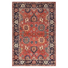 Tapis oriental noué à la main rouge Heris All Over Design Ghazni 6'1"x8'10"