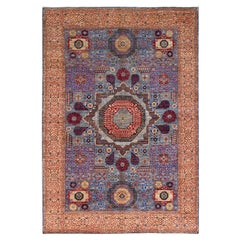 6
1 "x9
Tapis d
Orient bleu noué à la main entièrement en laine Mamluke Dynasty 200 KPSI Design Rugs