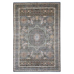 6'1 "x9' Brown 14ème siècle Dynasty Pattern Hand Knotsted Pure Wool Rugs