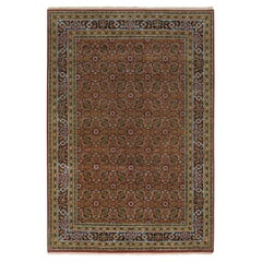6'1 "x9' Tapis d'Orient rouge Herati Design Laine et Soie 175 KPSI noué à la main