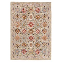 6
1 "x9
 THE SUNSET ROSETTES Handgeknüpfter Orientteppich aus Wolle und reiner Seide