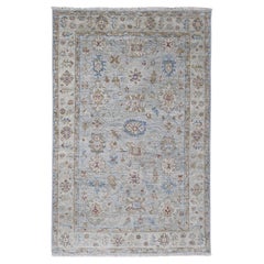 6'1 "x9' Tappeto Wythe Blue Wool annodato a mano Design/One Supple Collection'S