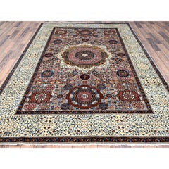 6'1"x9'3" Alloy Gray Hand Knotted Mamluk Dynasty 200 KPSI 100% Wool Oriental Rug