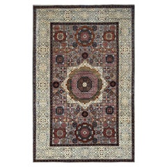 6'1 "x9'3" Gris alliage Noué à la main Dynasty 200 KPSI Tapis d'Orient 100% laine