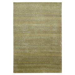 6'1 "x9'6" Brown Modernity Grass Design Hand Knotsted Pure Wool Oriental Rugs