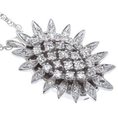 .62 Carat Diamond White Gold Pineapple Design Pendant Necklace