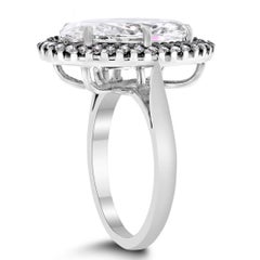 6.2 Carat Oval Diamond Ring Brilliant White VVS 18K Gold Flawless-Level Presence