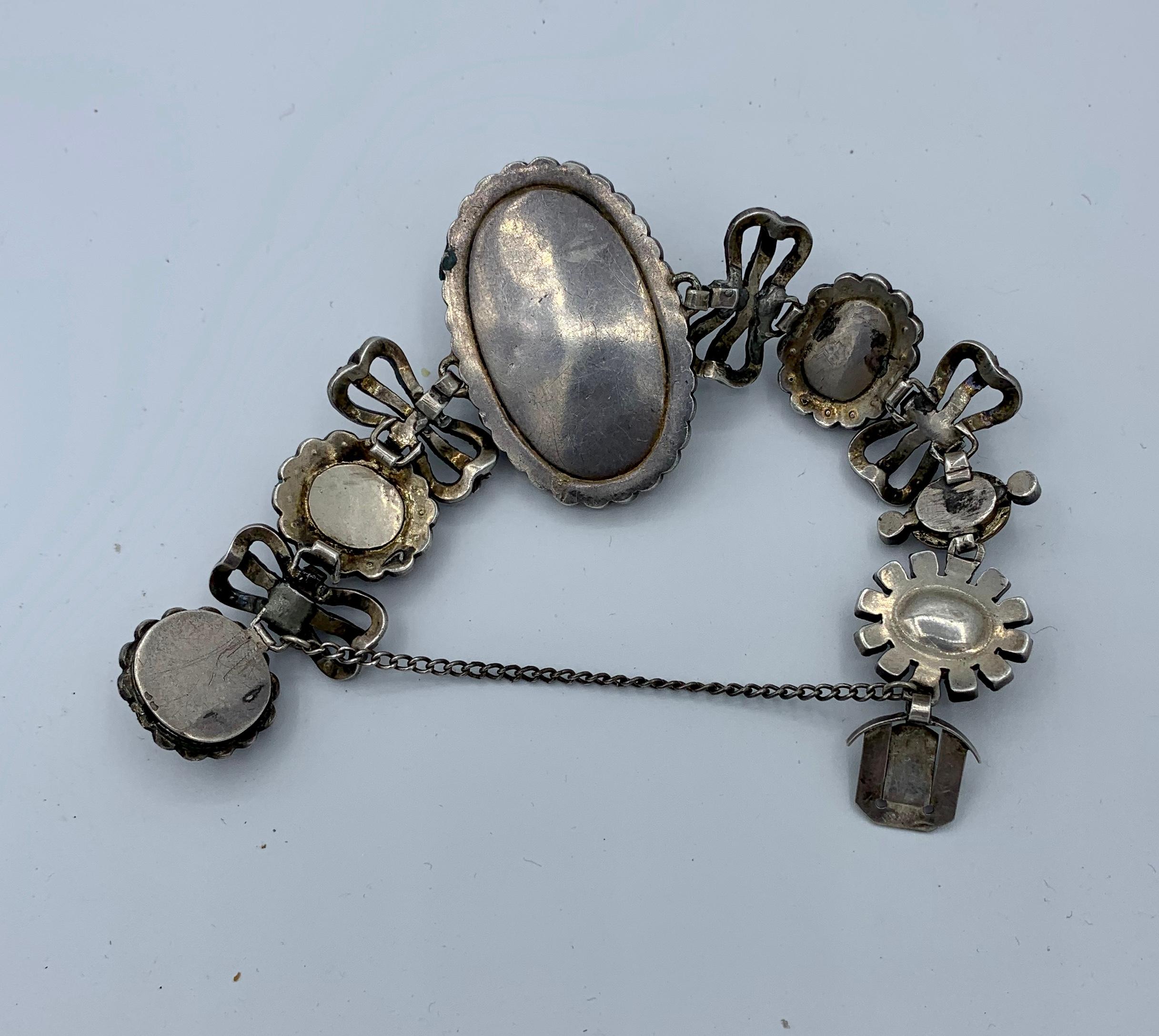 Bracelet en grenat de Bohème cabochon 62 carats et rubis de qualité musée, Belle Époque française en vente 13