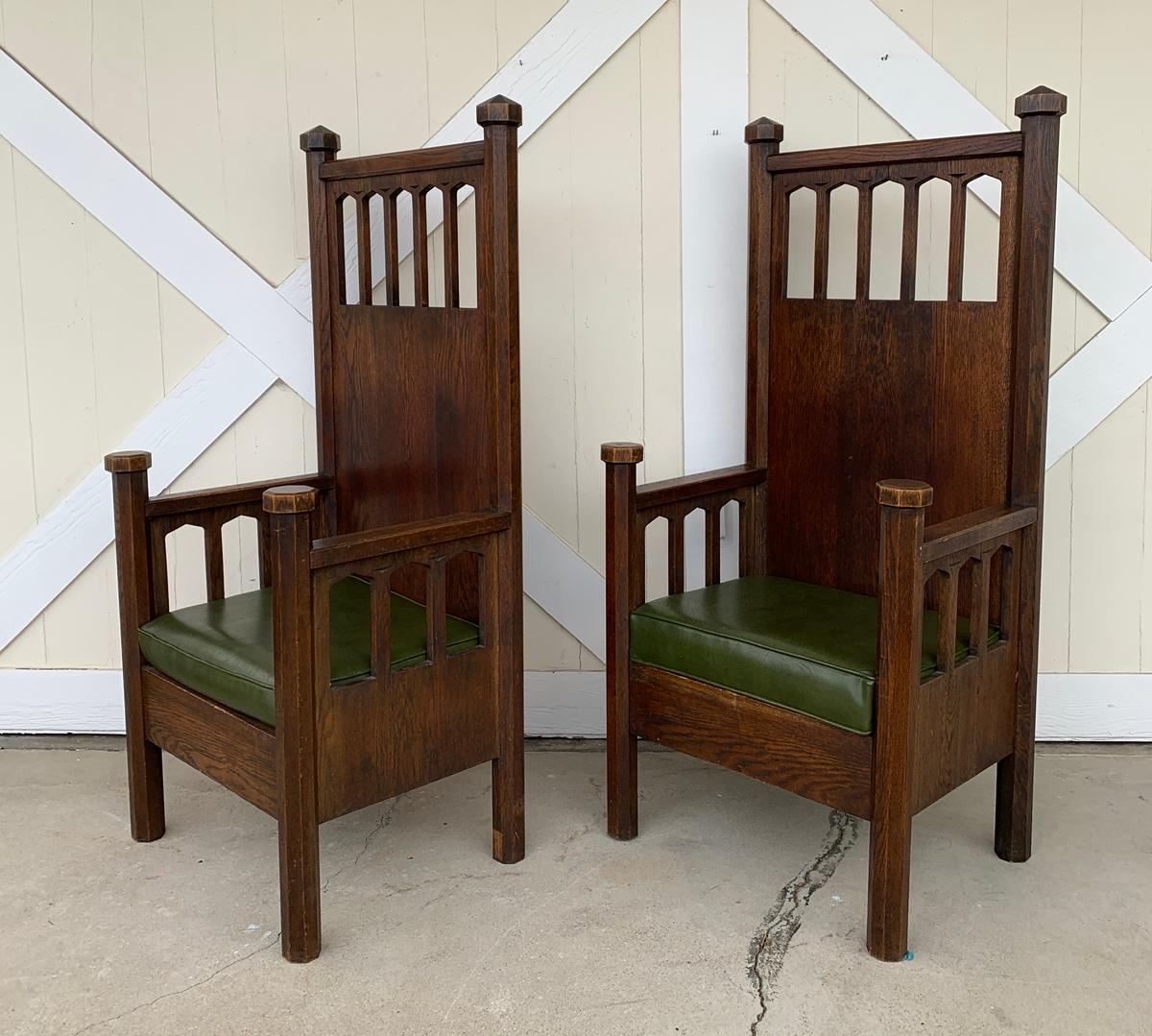 Arts and Crafts Arts & Crafts Arm Chairs, Early 1900s
