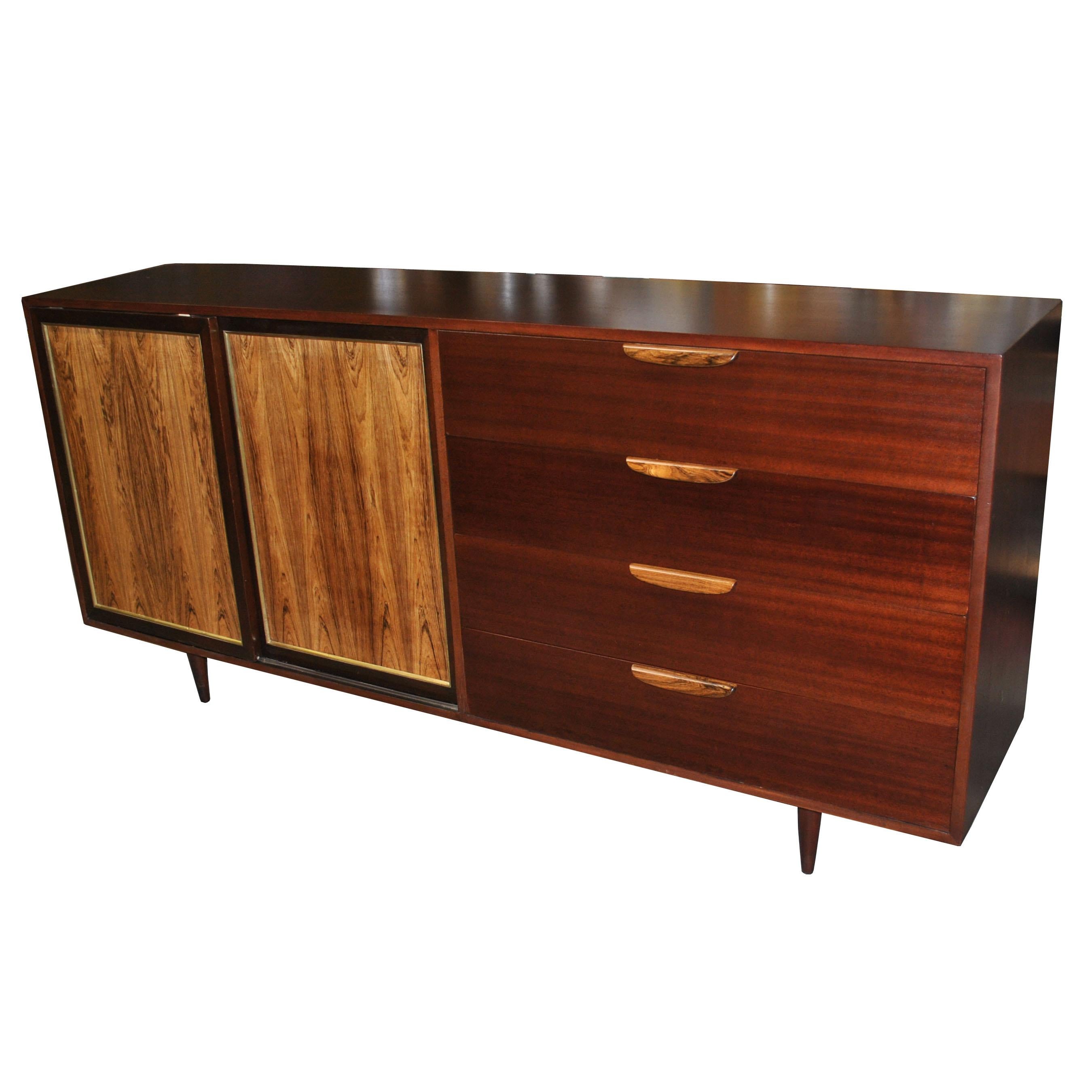 Mahogany Rosewood Harvey Probber Credenza For Sale 4