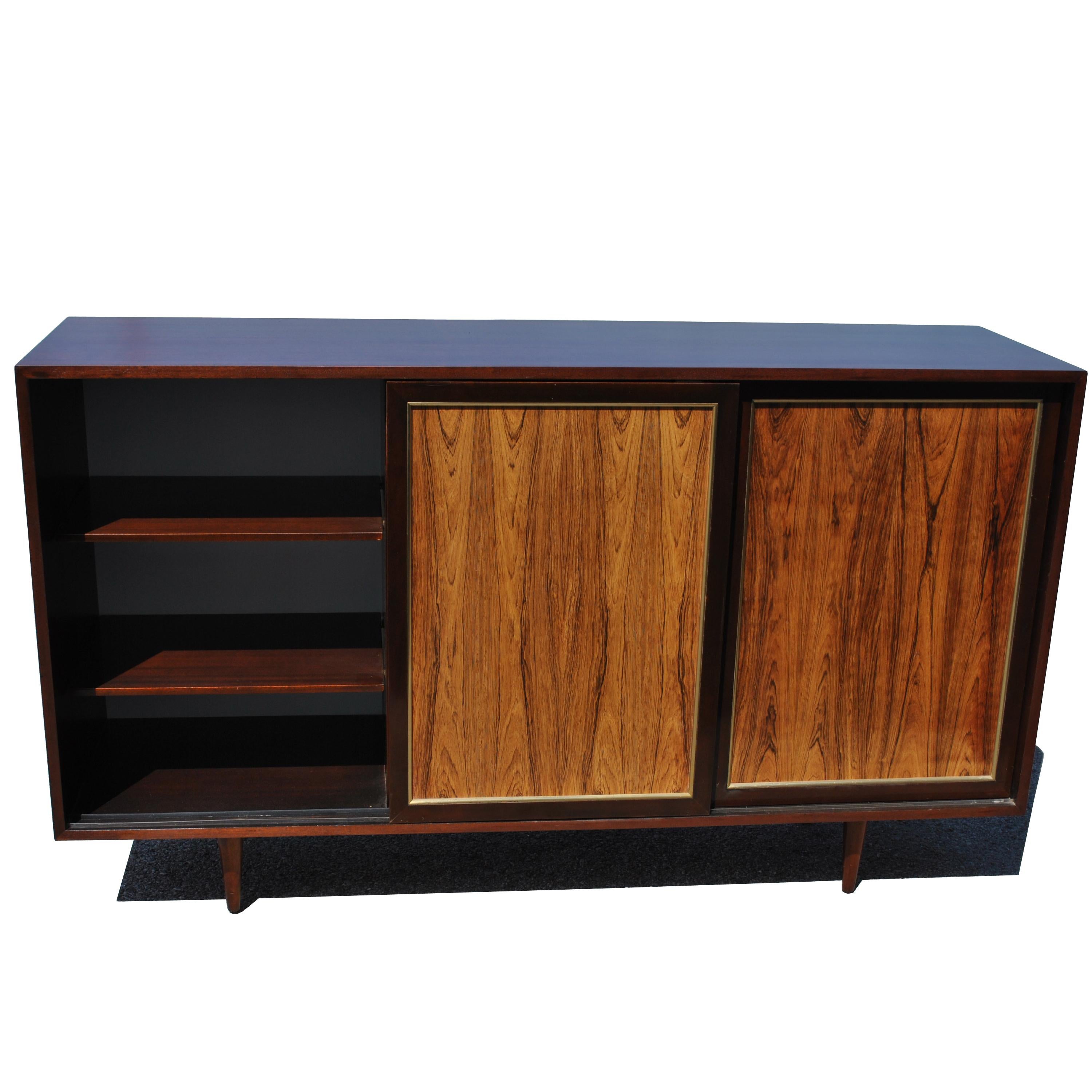 Mahogany Rosewood Harvey Probber Credenza In Good Condition For Sale In Pasadena, TX