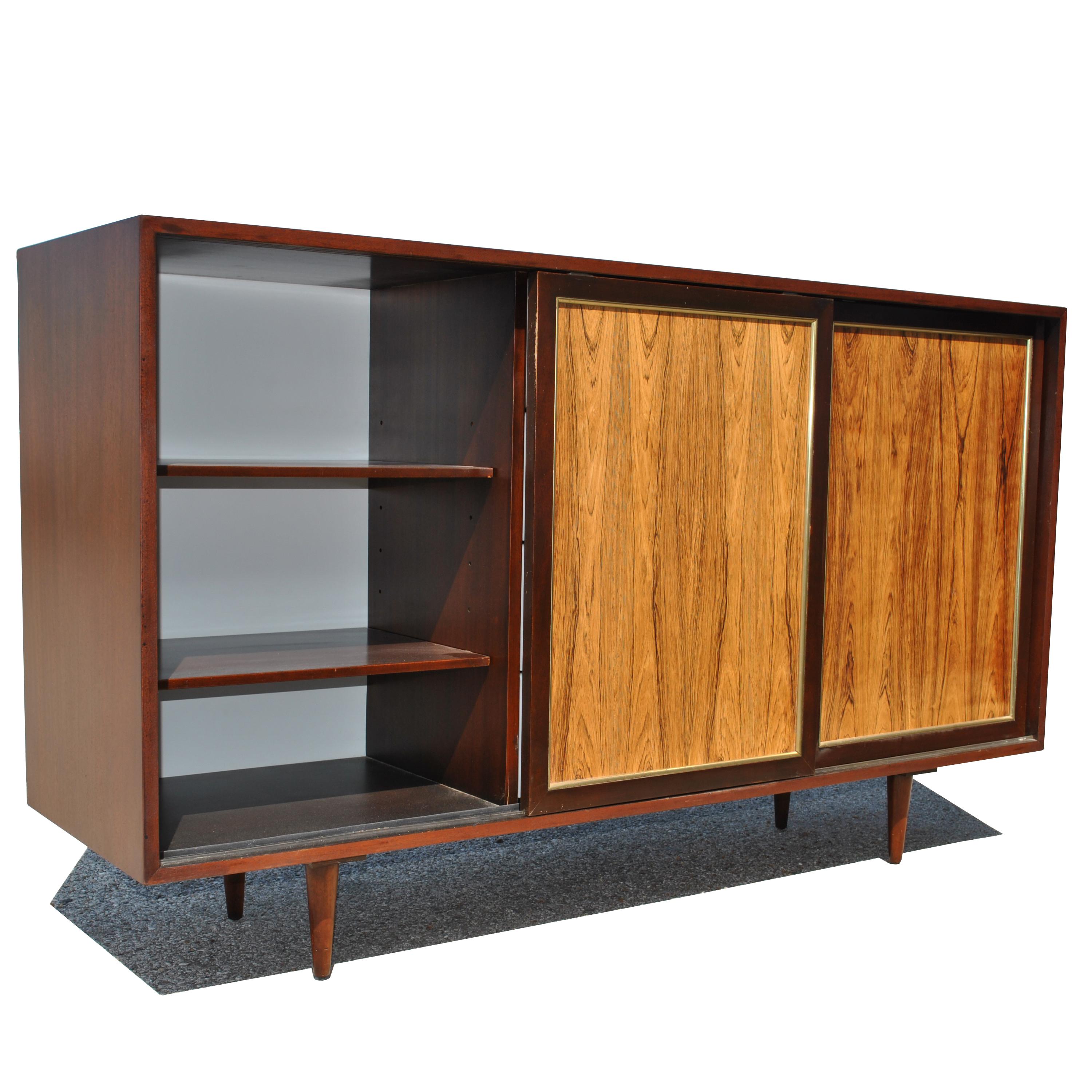 20th Century Mahogany Rosewood Harvey Probber Credenza For Sale