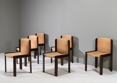 6+2 Original Joe Colombo model 300 Dining Chairs for POZZI, Italy - 1960's