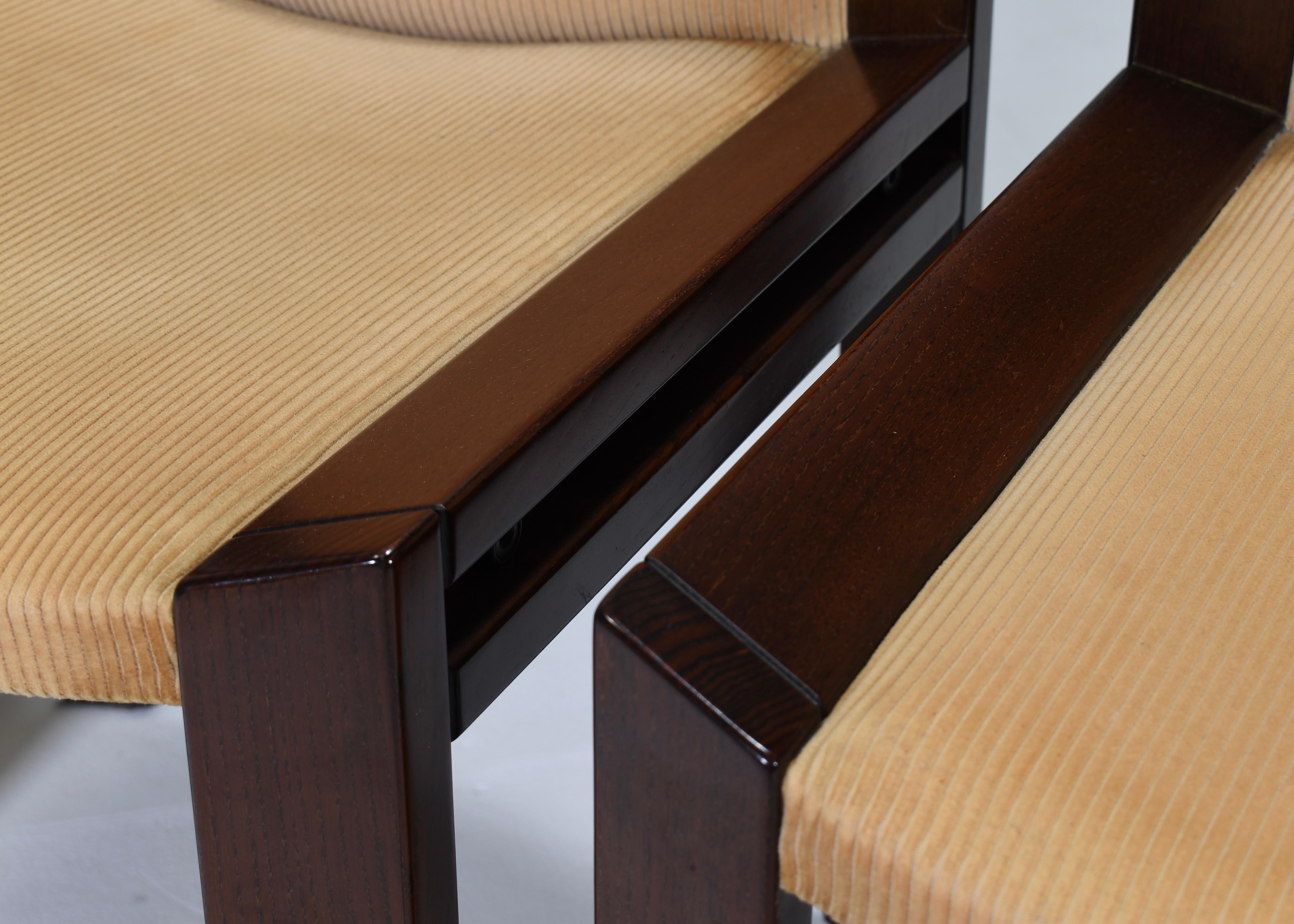 Italian 6+2 Original Joe Colombo model 300 Dining Chairs for POZZI, Italy - 1960's For Sale
